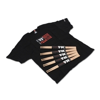 Vic Firth 5 kpl. pałek 5A + T-Shirt w rozmiarze M